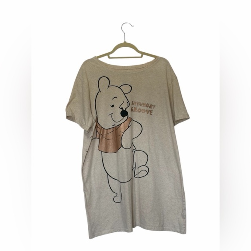 Disney x Primark Pooh Bear Saturday Groove Sleep Dress / Oversized T-Shirt